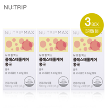 뉴트립 맥스 콜레스테롤 케어 홍국 3박스 3개월 혈행 개선 중성지방 낮추는 영양제, 2박스(+24000원)