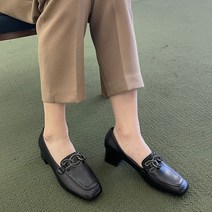 기본 여성 체인 로퍼 힐 zn371