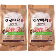 건강백서 어덜트 곡물 건강한 체중 반려견 사료, 2개, 2kg