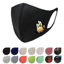 빨아쓰는 패션 연예인 천 마스크 3D 입체 특대형 네오프렌 5개 구매시 스트랩 증정, 안중근블랙, XL