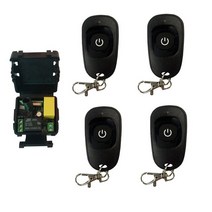 무선모듈 Ac 220v 1ch 1 채널 무선 rf 원격 제어 라이트 스위치 10a 릴레이 출력 라디오 수신기 모듈 + 원 버튼 블랙 송신기, 회색, 433MHz