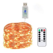 조명 3M USB 창 커튼 라이트 스트링 원격 제어 8 모드 화환 크리스마스 웨딩 파티 침실 장식 Navidad, [07] 10M warm copper wire, [01] USB with remote