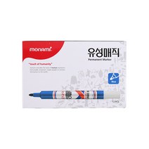 모나미 유성매직 3색 1박스 12개입 OIL MAGIC, 파랑 1박스 12개입