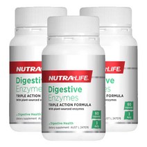 뉴트라라이프(Nutra-Life) 뉴트라라이프 다이제스티브 엔자임 60 캡슐 X 3개, 180캡슐, 1세트