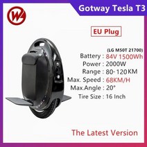 외발 전동휠 Begode Gotway Tesla T3 자전거 V3 새로운 타는 사람 각자 균형 전기 스쿠터 2000W 모터 84V 1500WH 1 개의 바퀴 스케이트 보드, Tesla T3 1500WH EU