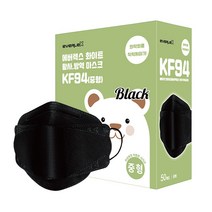 에버렉스블랙황사방역마스크(KF94)(중형), 블랙 50매입