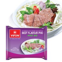 [비폰포보소고기쌀국수60gvifonphobo] 비폰 포보 베트남 쌀국수 즉석라면 소고기맛, 60g, 30개
