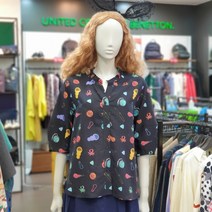 베네통 무늬패턴블라우스(BABLA1141)