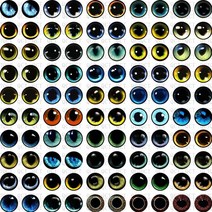 50 pcs 유리 눈 diy 바느질 인형 공예 액세서리 고양이 눈 드래곤 공룡 눈 라운드 카보 숑, 32, 12mm