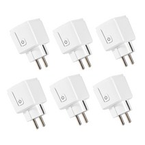 스마트 플러그 스마트콘센트 스위치 멀티탭 전원 모니터가 있는 1620a 스마트 와이파이 플러그 eu 스마트 홈 무선 소켓 콘센트 타이머 플러그는 Alexa google home, 협력사, 나 20일, 6개