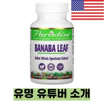 파라다이땡허브 바나바잎 코로솔산 PPAR 약들약 고약사 식물성 캡슐 60개, 60개입, 1개