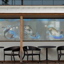 바보사랑 dgse488 푸른바다 생선 접착용 반투명시트지.낭만창고