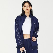 오버랩로고 파이핑 트랙탑_네이비