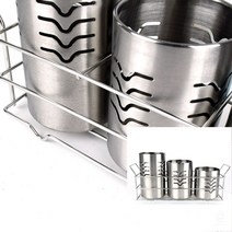 다용도통 3P세트 3구수저통 수저꽂이 나무수저통 물빠짐수저통 티스푼통 조리기구통 스테인레스수저통 벽걸이수저통 수저통세트