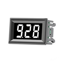DC 3.5-30V 디지털 자동차 전압계 레드 블루 그린 12 V 24V 바이크 오토바이 차량 LED 디스플레이 전압 테스터, 04 White_01 2-Lines-4.5-30V