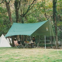 타프스킨 햇빛 가리개 방수 캠핑 다기능 캐노피 차양 하이킹 생존 장비 경량, Army green+44 메터