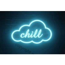 네온사인 조명 diy 키트 줄조명 감성 LED 네온 사인 빛나 레트로 빈티지 금속 간판 플레이트 벽 장식 네온 사인, 네이비 블루, 20x30cm