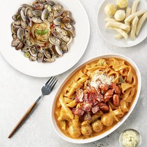 애슐리 토핑듬뿍 로제떡볶이+바지락 듬뿍 봉골레 파스타 (총 4인분) 홈파티 밀키트 세트