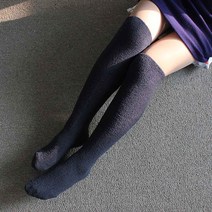 국산 롱수면양말 수면 니삭스, 블랙