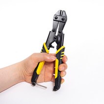 ZIO-BIZ 소형 강력 절단기 220mm 옐로우 / 와이어 케이블 철근 철사 볼트 금속 좌물쇠 열쇠 절단기 절단 컷팅 컷팅기 커팅기 커터 커터기 절곡기, 1개