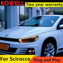 Scirocco 프론트 라이트 2009-2017 년 자동차 액세서리 폭스바겐 LED 헤드 램프, 한개옵션1, 02 for 2.0t