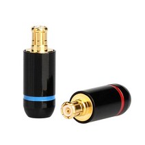 A2DC 플러그 커넥터 스피커 터미널 이어폰 핀 오디오 어댑터 ATH-CKS1100 LS400 E40 E50 E70 와이어, 01 Black_02 2 Pairs