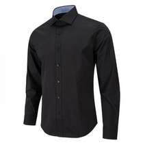 BK와이드 스프레드 카라 블랙 와이셔츠_RFBA1001_BK