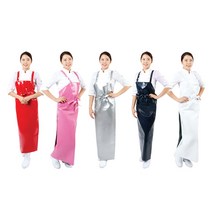 PU양면 고급방수 H형 앞치마 - 특대 (120x120cm), 핑크