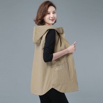 루스리더 여성 데일리 후드 바람막이 조끼 V4