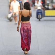태국 코끼리바지 방콕 냉장고 통큰 동남아 인도 알라딘 베트남 할머니 몸빼 플리츠 히피룩
