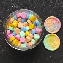 실링왁스 세트 인장 스탬프 30 빈티지 인감 믹스 컬러 비즈 마카롱 팔각형 봉투 결혼식 초대장 DIY 용품, 18.A0