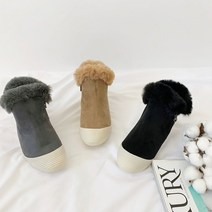 프리센스 밍크털 보아털 앵클 퍼 겨울 부츠