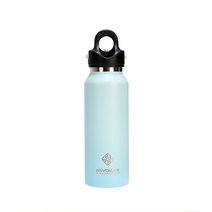 [레보맥스v2] 18시간 보온 36시간 보냉 1초 마법 원터치 텀블러 대용량 텀블러 보온보냉 REVOMAX 보온병, 12oz(355ml) 슬림 스카이블루
