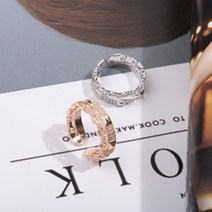 하나린 패션반지 주얼리샵 합금 여성반지 one size 파베링 반지