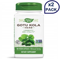 Natures Way 네이쳐스웨이 고투콜라 허브 950mg 180비건캡슐(90일분) 2개