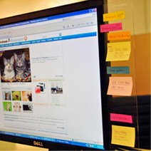 업무보조 모니터 아크릴 보조메모판 V1 데스크테리어