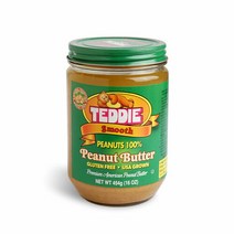 [테디] 땅콩100% 무첨가 땅콩버터 땅콩잼 피넛버터 스무스 454g, 단품