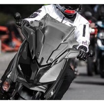 야마하 XMAX300 엑스맥스300 튜닝 파츠 두께 4MM 윈드쉴드 윈드 스크린, 블랙, 38CM, 1개
