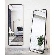 전신거울 스테인레스 고급 거울 이동식 스탠드 인테리어, 01.30x120클래식블랙벽걸이