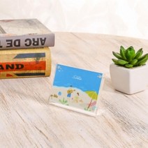 자석형 아크릴꽂이 9x6cm 쇼케이스 리플렛꽂이 안내문