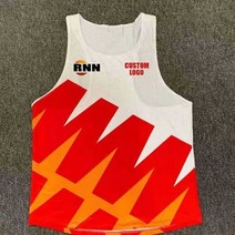 마라톤 싱글렛 남성용 애슬레틱 러닝 탱크 탑 초경량 싱글릿 y백 셔츠 드라이 핏 민소매 티셔츠 탑 운동 탱크탑, XL, Red RNN