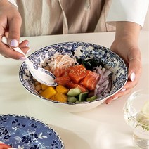 이우아여사 존슨브라더스 나혼자산다 박나래접시 세라믹 플레이트 식기 6종, 8인치 깊은볼 (CRD0010)