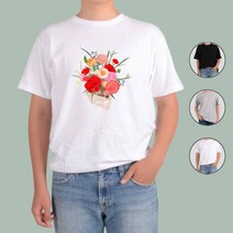 가정의 달 어버이날 카네이션 맞춤 반팔티 13 면티 단체 여성 남자 라운드티 남녀공용 커플티
