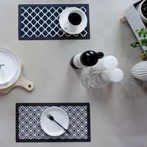 TPU 방수 모노블랙 식탁매트 S 엘라다이닝, 모노블랙A, 옵션선택