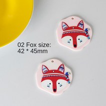 비즈공예 원석 대비 색 귀여운 이성 동물 작은 물고기 새끼 고양이 아크릴 펜던트 DIY 수제 보석 귀걸이 네, 02 2