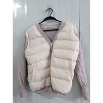 여성 퀼팅 자켓 누빔 패딩 브이넥 싱글