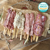 국내산 수제 특수부위 닭꼬치(목살근위 닭똥집염통껍질) 골라담기 바베큐 캠핑음식, 닭목살꼬치 5개입