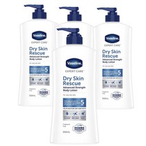 바세린 호주 Vaseline Body Lotion 드라이 스킨 레스큐 어드벤스드 스트렝스 바디로션 550ml, 4팩