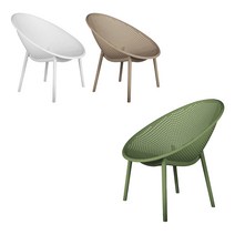 피카소 볼라운지 야외의자 플라스틱의자 디자인 인테리어 타공 야외용, 베이지