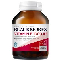 호주산 명품 비타민 Blackmores Natural Vitamin E 1000IU 100 Capsules, 1병, 100캡슐